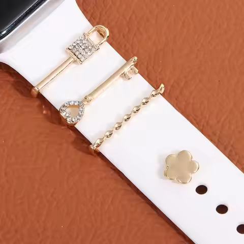 Metal Diamond Bracelet Decorative Ring Wristbelt Charms For Apple Watch Band Watch Band Ornament For