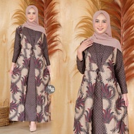 ~[Dijual] Gamis Asyanti Batik Modern Busana Muslim Wanita Baju Lebaran