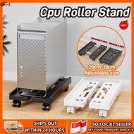 🔥SG🔥 Retractable Cpu Stand Adjustable Cpu Roller Stand With Wheels For Computer Pc Case-Pc Stand Cpu