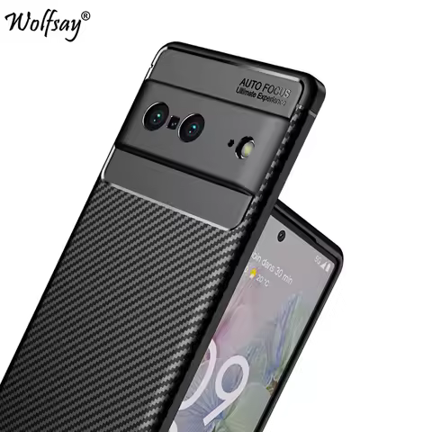 For Google Pixel 7 Case Bumper Silicon Carbon Fiber Back Cover For Google Pixel 7 Case For Google Pi