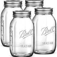 Ball Mason Jar American Mason Jar Glass Transparent Oat Sealed Milkshake Wide Mouth Fruit Drink Cup/