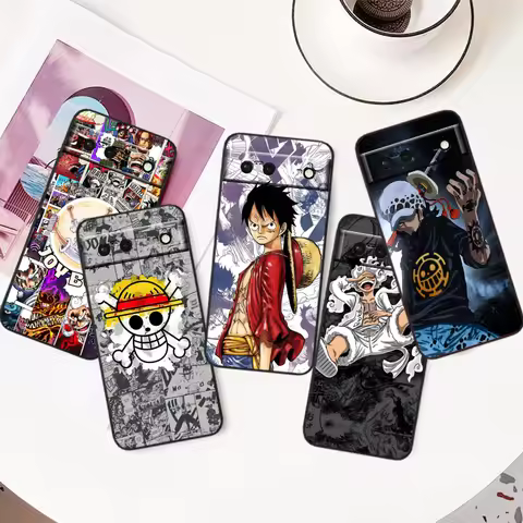 Comics One Piece Anime Luffy For Google Pixel 8 7A 7 6A 6 5A 5 4 4A XL 5G Black Silicon Shockproof S