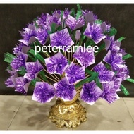 BT50 PCS BUNGA TELUR BAJET  kertas tisu+plastic kilat(50batang)Handmade