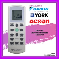 Daikin York Acson Aircond Remote Control for Daikin York Acson Air Cond Air Conditioner [DGS01]