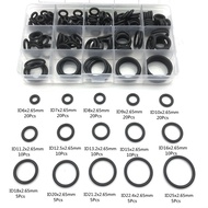 175pcs Thickness 2.65mm Rubber O Ring Assortment Black O-Ring Seals Set Nitrile Washers High Quality For Car Gasket 15 Sizes