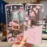 Phone Case For Tecno Camon 17 Pro CG8 CG8h Case Transparent Slim Silicone Soft Flower Letter Cover F