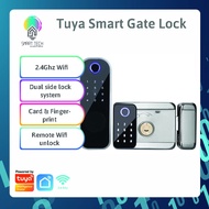 Biometric Tuya Smart Door Lock Aluminium Alloy WiFi Wireless Fingerprint Password RFID Card Key App Unlock Digital Locks