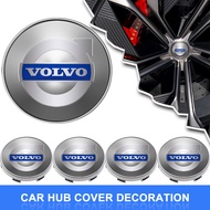 4PCS 56mm/60mm Car Rim Cover Decal Tire Wheel Center Hub Cap Sticker Emblem Decal For Volvo XC90 XC6