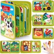 Children Farm Felt Busy Book Story Cloth Book Early Education Learning Board Quiet Educational Book 