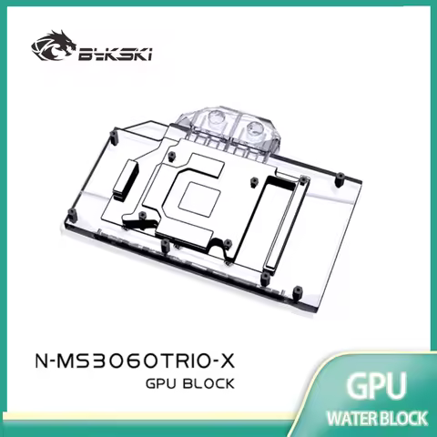 Bykski GPU Water Block for MSI RTX 3060 GAMING X TRIO 2X Graphics Card Cooled/with Backplane /coolin