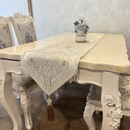 Luxury Modern Nordic Simple European Style Table Flag Silk Satin Plant Floral Pattern Living Room Co