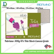 Fabriano 300g 10's Tela Block Canvas Grain | 36x48cm / 30x40cm / 24x32cm / 18x24cm