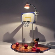 篮球架迷你投篮框夜灯NBA球队创意桌面摆件Basketball Stand Mini Shooting Hoop Night Light NBA Team Creative Desktop Decor