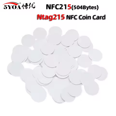 50/30pcs NFC Ntag215 Coin TAG Key 13.56MHz NTAG 215 Card Universal Label RFID Ultralight Tags Labels