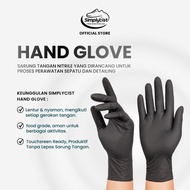 Simplycist - Black Gloves - Black Handglove - Black Rubber Gloves - Gloves for Washing Shoes