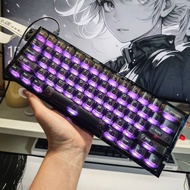 Wooting60 Black Fog Transparent Side Engraved Transparent Keycap Magnetic Shaft OEM Mechanical Keybo