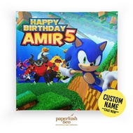 Birthday Banner | Birthday Backdrop | Hari Jadi - Sonic
