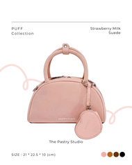 (NEW SUEDE ) 🍓 Puff Suede กระเป๋าหนังกลับ - The Pastry Studio