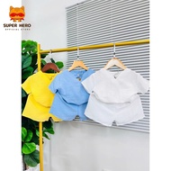 (DT02)Plain terry cloth clothes for boys, simple, light style, soft, sweat-absorbent fabric, size 8k