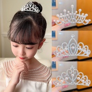 Kids Crown Hair Comb Hair Accessories Korean Style Princess Crown Pearl Rhinestone Hair Accessories 