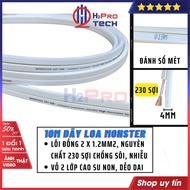 10M Dây Loa Audio Dây Loa Trắng Monster XP Audio Cao Cấp 2 Lõi Đồng Nguyên Chất 1.2mm2 230 Sợi-Chống