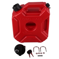 (QTAS) Lockable 5L Fuel Tanks Plastic Car Mount Motorcycle Jerrycan Gas Can Gasoline Oil Container F