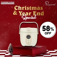 La gourmet Electric 0.8L Rice Cooker Digital - Ceragan Ceramic Non-stick Coating, Up To 8x More Scra