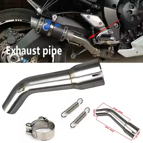 FZ1000 Motorcycle Modification Exhaust Middle Link Pipe Muffler Fit For Yamaha FZ1 FZ1-N 2006-2014 2