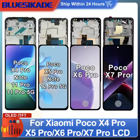 OLED For Xiaomi Poco X4 Pro X5 Pro 5G LCD Touch Screen 2412DPC0AG Digitizer Assembly For Poco X6 Pro