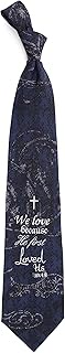 Men's Finely Crafted Inspirational Necktie - First Love 1 John 4_19