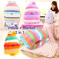 Rabbit Plush Multifunction Craftholic 3 in 1 Rabbit Cushion Pillow Blanket Hand Warmer