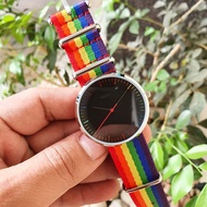 Authentic Fossil Watch 18mm Rainbow Nylon Strap