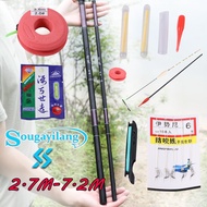 Sougayilang Joran Pancing 3.6m-7.2m Fishing Rod Medium Hard Fishing Pole Powerful Travel Fishing Tac