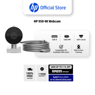 HP 950 4K High Res Webcam - 360º swivel - With AI face framing - Dimensions cm : 6.7 x 4.5 x 6.57
