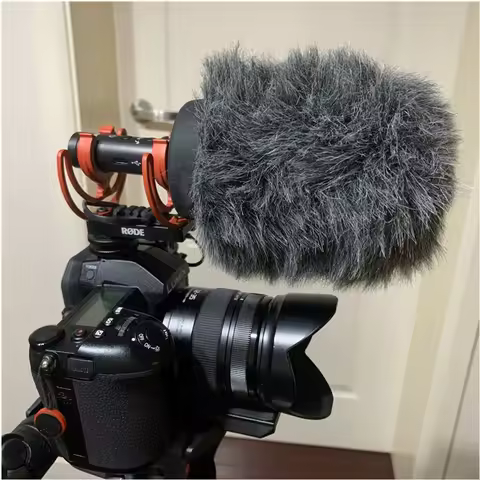 Dead Cat Microphone Furry Rigid Windscreen Muff Mic Wind Cover Fur Filter Outdoor Microphone Windscr