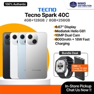 TECNO Spark 40C Smartphone | 8+256GB / 4+128GB | Mediatek Helio G81 | 6000mAh Battery