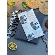 New Design Added Khadi Cotton Saree with printed blouse piece July25