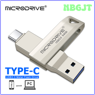 NBGJT 2 in 1 OTG USB-C Flash Pen Drive Metal Memory Stick Usb 3.0 flash Disk 64GB 128GB 256G 512G USB3.0 Type-C Pendrive free shipping JFGND