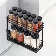 New Cabinet Pull-out Spice Rack, Double-layer Storage Basket, Kitchen Sink Spice Rack