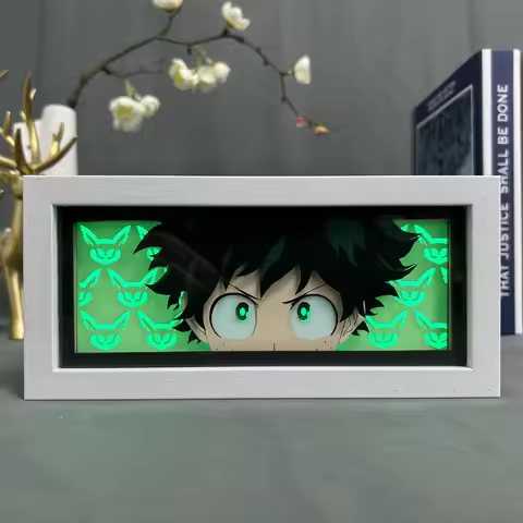 Anime Decoration Light Box My Hero Academia Bedroom Decor Manga Papercut Lamp For Children's Room Iz