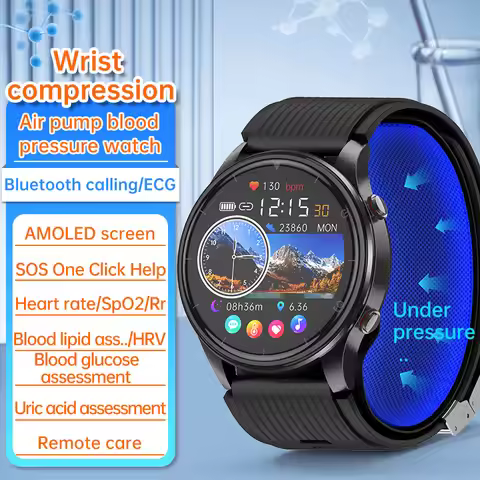 Medical Device P700 Air Pump Accurate Blood Pressure Monitor ECG Smart Watch Body Temperature Heart 