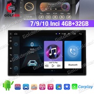 7/9/10 Inci 2 Din Head Unit Android 10 Inch Skeleton Double Din Bluetooth GPS RAM 4GB+32GB ROM Wifi 