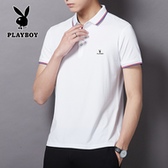 PLAYBOY Men's Short Sleeve T-shirt Polo Summer Top Men's New Trend POLO Shirt Men's T-Shirt Multiple business casual POLO shirts