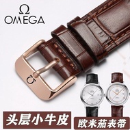 2024❦ XIN-C时尚4 Original for/Omega/watch strap for/Omega//OME/GA/ Diefei OMG Speedmaster Seamaster 300 men's and women's genuine leather watch strap