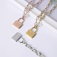 kalung koye rantai gede gembok gaul rock n roll stainless steel