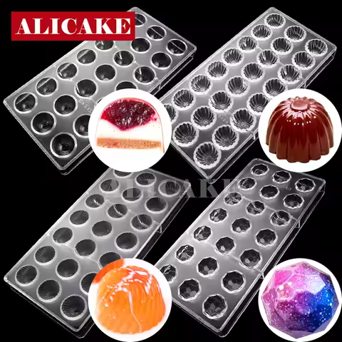 3D Filled Chocolate Candy Mold Baking Polycarbonate Chocolate Molds Confectionery Bonbons Form Mould