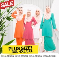 By Melia Design Plus Size Baju Kurung Pesak 3XL 4XL 5XL Pahang Plain Besar Premium Extra Murah Tak Payah Gosok Riau