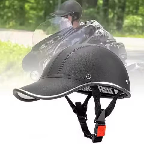 2024 New Motorcycle Half Helmet Baseball Cap Half Face Helmet Anti-UV Baseball Cap Safety Hard Hat H
