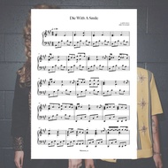 Die With A Smile Lady Gaga Bruno Mars Advanced Piano Sheet Music 🪐 女神卡卡 火星哥 含笑九泉 欧美歌手 爆红新歌英语歌曲 钢琴谱