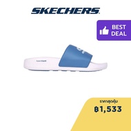 Skechers สเก็ตเชอร์ส รองเท้าแตะผู้ชาย Men Deriver Slides - 246020-WBL Anti-Slip Goodyear Rubber Goodyear Anti-Slip Hanger Optional Hyper Burst Machine Washable